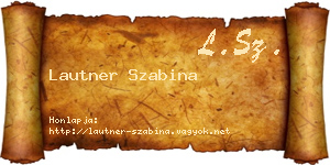 Lautner Szabina névjegykártya